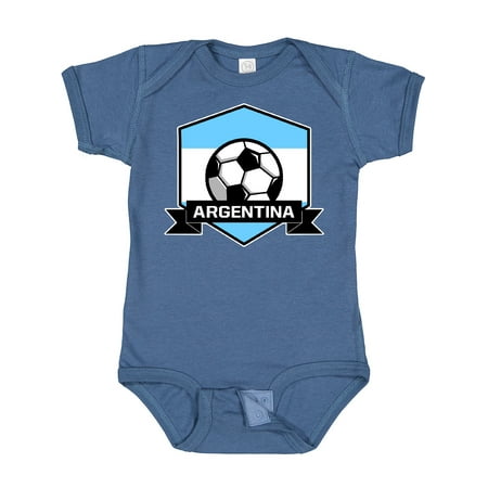 Inktastic Soccer Argentina Flag Banner Gift Baby Boy or Baby Girl Bodysuit