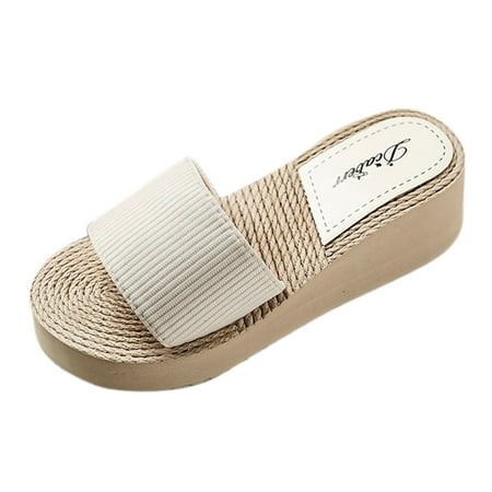 Fsqjgq Sparkly Sandals for Women Wedge Slippers Casual Flat Beach Pu Sandals Pure Color Casual Ladies Breathable Wedge Sandals Womens Dress Sandals High Heel Beige 38
Fsqjgq Sparkly Sandals for Women Wedge Slippers Casual Flat Beach Pu Sandals Pure Color Casual Ladies Breathable Wedge Sandals Womens Dress Sandals High Heel Beige 38