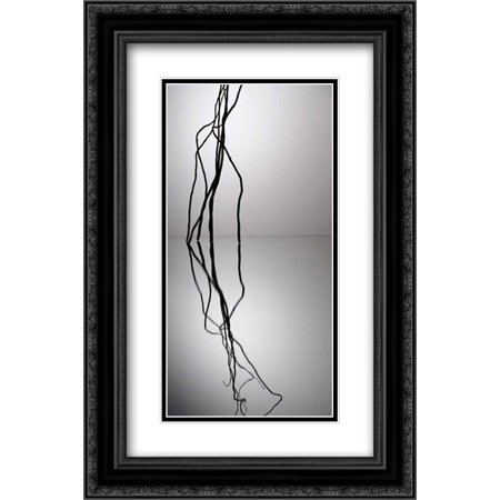 Natures Reflections VI 2x Matted 16x24 Black Ornate Framed Art Print by Burkhart, Monika