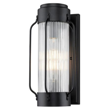 Westinghouse 6580300 Textured Black Finish Clear Ribbed Glass Wall Fixture
Westinghouse 6580300 Textured Black Finish Clear Ribbed Glass Wall Fixture