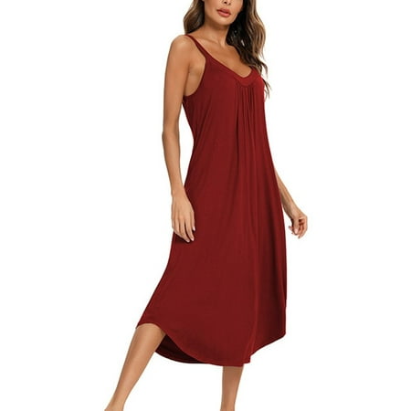 Womens Maxi Nightgowns Sleeveless Full Length Pajamas for Pregnancy Summer Casual Nightshirt Loungewear Soft V Neck Chemise Sleep Dress for Women Plus Size Red S-2XL
Womens Maxi Nightgowns Sleeveless Full Length Pajamas for Pregnancy Summer Casual Nightshirt Loungewear Soft V Neck Chemise Sleep Dress for Women Plus Size Red S-2XL