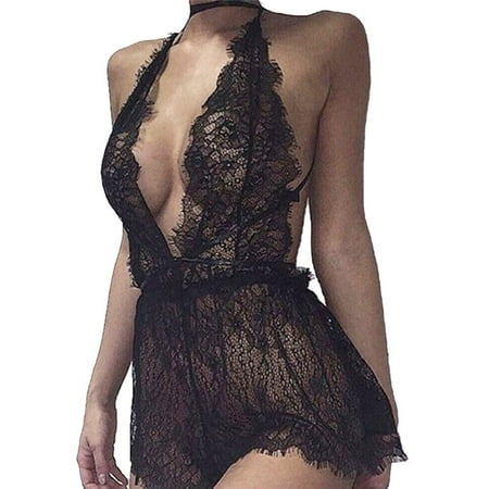 Buytra Women Sexy Lace Lingerie Babydoll G-String Thong Underwear Nightwear M-XXL