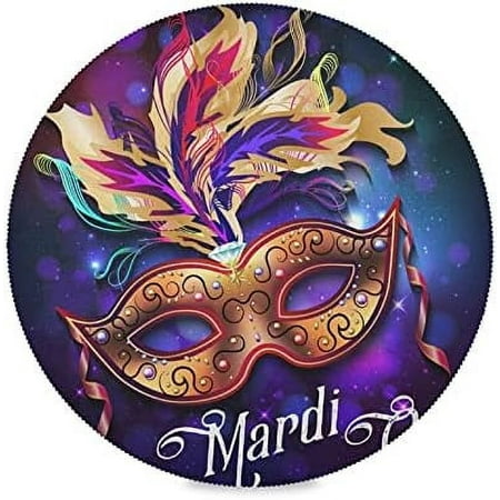Hidove Mardi Gras Round Placemasts Set of 6 Non-Slip Heat Resistant Place Mats Washable Kitchen Dining Table Mats 15.4 Inch
Hidove Mardi Gras Round Placemasts Set of 6 Non-Slip Heat Resistant Place Mats Washable Kitchen Dining Table Mats 15.4 Inch