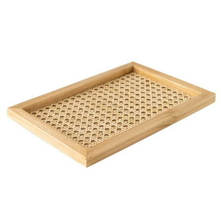 RUNZETA Vintage Rattan Storage Tray with Mesh Geometric Wooden Frame Fruit Serving Plate
RUNZETA Vintage Rattan Storage Tray with Mesh Geometric Wooden Frame Fruit Serving Plate