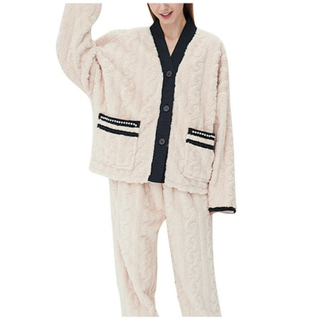 HGWXX7 Women s Sleepwear Mens And Womens Autumn And Winter Flannel Pajamas Pajama Suit Cardigan XXL
HGWXX7 Women s Sleepwear Mens And Womens Autumn And Winter Flannel Pajamas Pajama Suit Cardigan XXL