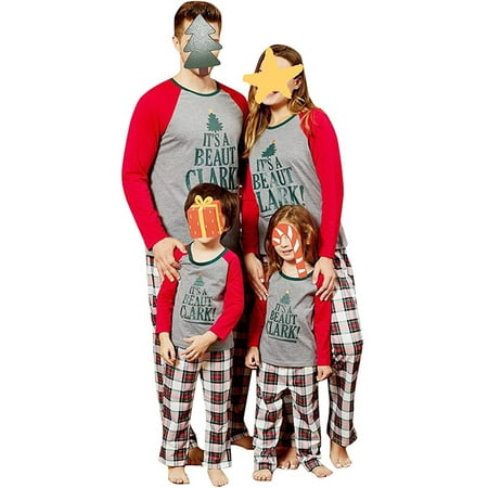 Christmas Family Pajamas Set Letter Print Long Sleeve O-neck T-shirt+Plaid Print Trousers/Romper for Women Men Kids Baby
Christmas Family Pajamas Set Letter Print Long Sleeve O-neck T-shirt+Plaid Print Trousers/Romper for Women Men Kids Baby