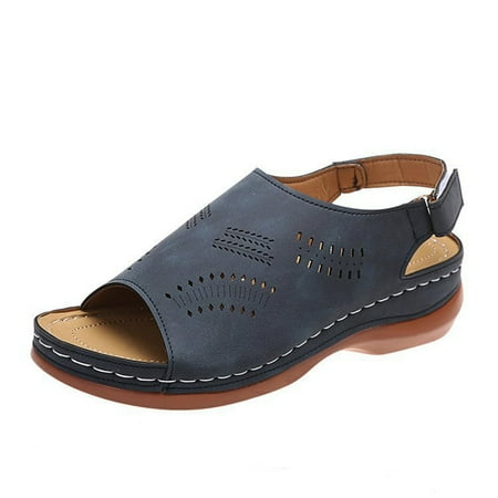 Hvyesh Women Comfortable Sandals Orthotic Walking Sandals Orthopedic Arch Support Sandals Comfy Beach Flats Sandals Solid Color Comfortable Non-slip Sandals
Hvyesh Women Comfortable Sandals Orthotic Walking Sandals Orthopedic Arch Support Sandals Comfy Beach Flats Sandals Solid Color Comfortable Non-slip Sandals