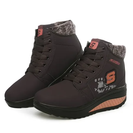 Women‘s Solid Color Faux Leather Boots Lace Up High Top Snow Shoes Women‘s Footwear
Women‘s Solid Color Faux Leather Boots Lace Up High Top Snow Shoes Women‘s Footwear