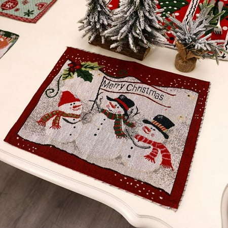 Christmas PlaceMats Xmas PlaceMats 13x19 Inch(33x48cm) Heat-Resistant Non-Slip Place Mats with Santa Claus Printing Red Kitchen Table Mats
Christmas PlaceMats Xmas PlaceMats 13x19 Inch(33x48cm) Heat-Resistant Non-Slip Place Mats with Santa Claus Printing Red Kitchen Table Mats