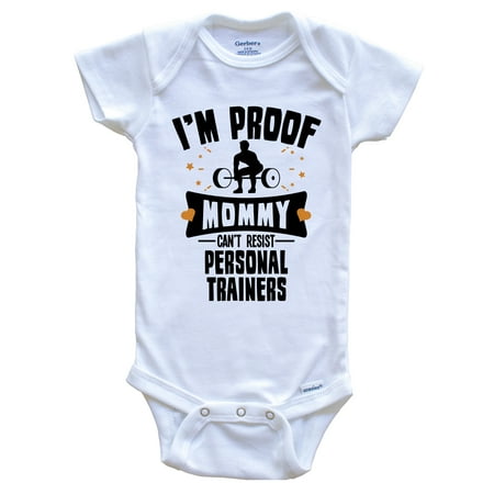 Funny Fitness Baby Bodysuit - I m Proof Mommy Can t Resist Personal Trainers Baby Bodysuit
Funny Fitness Baby Bodysuit - I m Proof Mommy Can t Resist Personal Trainers Baby Bodysuit