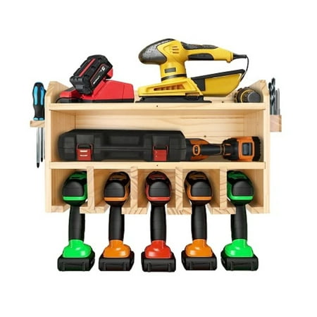 Pro Lift Cordless Drill Organizer – wall mount power tool storage rack 5 hanging slots wooden M-003W
Pro Lift Cordless Drill Organizer – wall mount power tool storage rack 5 hanging slots wooden M-003W