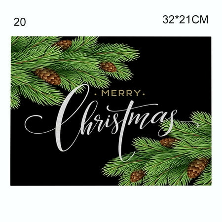 Cotton and Linen Table Mat Christmas Elements Single Side Pattern Heat Resistant Christmas Decor for Kitchen Dining Room 20 32*21cm
Cotton and Linen Table Mat Christmas Elements Single Side Pattern Heat Resistant Christmas Decor for Kitchen Dining Room 20 32*21cm