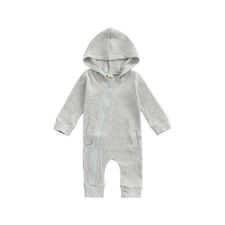 FINELOOK Baby Fall Jumpsuit Toddlers Hooded Long Sleeve Rompers with Zipper Gray 0-3 Months
FINELOOK Baby Fall Jumpsuit Toddlers Hooded Long Sleeve Rompers with Zipper Gray 0-3 Months