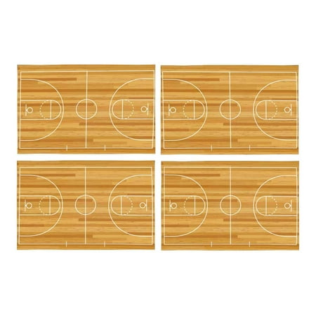 MKHERT Sports Decor Funny Basketball Court Floor with Line On Wood Placemats Table Mats for Dining Room Kitchen Table Decoration 12x18 inch Set of 4
MKHERT Sports Decor Funny Basketball Court Floor with Line On Wood Placemats Table Mats for Dining Room Kitchen Table Decoration 12x18 inch Set of 4