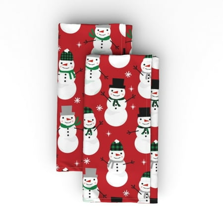 Cotton Sateen Dinner Napkins (Set of 2) - Snowman Winter Holiday Red Christmas Snowflakes North Snow Snowflake Festive Party Print Cloth Dinner Napkins by Spoonflower
Cotton Sateen Dinner Napkins (Set of 2) - Snowman Winter Holiday Red Christmas Snowflakes North Snow Snowflake Festive Party Print Cloth Dinner Napkins by Spoonflower