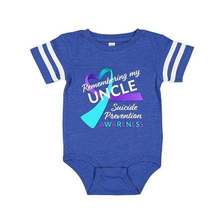 Inktastic Remembering my Uncle- suicide prevention awareness Gift Baby Boy or Baby Girl Bodysuit
Inktastic Remembering my Uncle- suicide prevention awareness Gift Baby Boy or Baby Girl Bodysuit