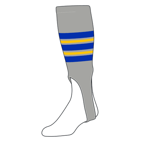 TCK Baseball Stirrups Large (300F 7in) Grey Air Force Blue Gold