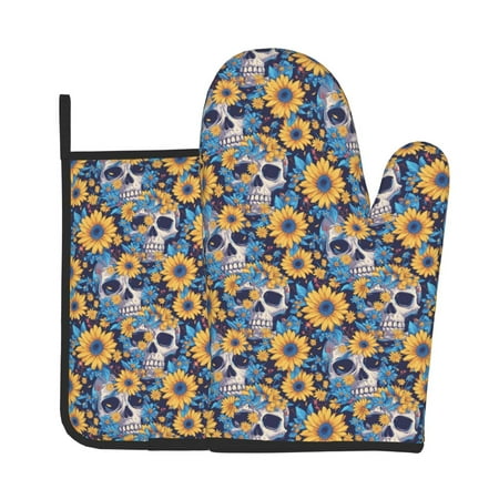 KLL Skull daisy yellow blue Pattern Oven Mitts and Pot Holders 2pcs Sets for Kitchen Oven Mitt Heat Resistant 536°F Oven Gloves for Kitchen Cooking and Baking
KLL Skull daisy yellow blue Pattern Oven Mitts and Pot Holders 2pcs Sets for Kitchen Oven Mitt Heat Resistant 536°F Oven Gloves for Kitchen Cooking and Baking