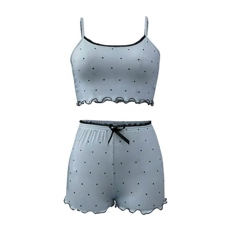 BIZIZA Women s Loungewear Pajama Set Cami Top and Shorts 2 Piece PJ Sets Lace Sleepwear Soft Blue XXL
BIZIZA Women s Loungewear Pajama Set Cami Top and Shorts 2 Piece PJ Sets Lace Sleepwear Soft Blue XXL