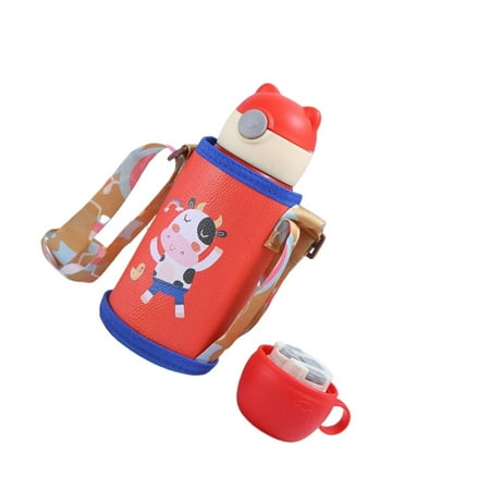 Vacuum Flask Insulation Bottles Students Children s Insulated Bottle Kids Drinking Container with Sleeve Dinosaur