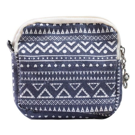Women Purse Storage Bags with Zipper Portable Cartoon Sanitary Napkin Bag