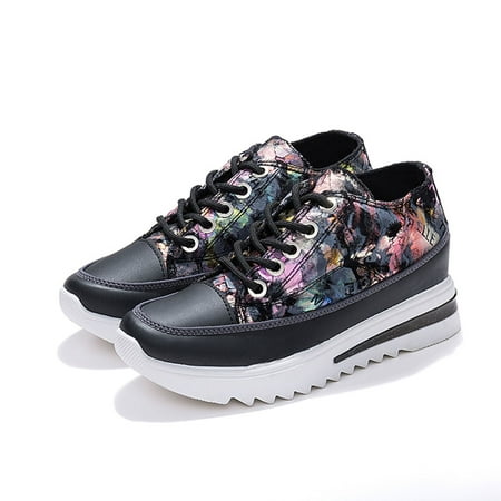 HAOTAGS Women s Fashion Platform Walking Sneakers Slip On Comfortable Lightweight Shoes Black Size 7.5
HAOTAGS Women s Fashion Platform Walking Sneakers Slip On Comfortable Lightweight Shoes Black Size 7.5