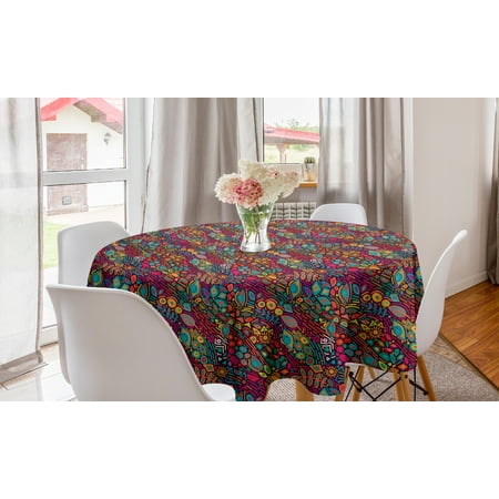 Colorful Round Tablecloth Oriental Design of Botanical Items Eyes and Geometric Shapes Feels Circle Table Cloth Cover for Dining Room Kitchen Decor 60 Multicolor by Ambesonne
Colorful Round Tablecloth Oriental Design of Botanical Items Eyes and Geometric Shapes Feels Circle Table Cloth Cover for Dining Room Kitchen Decor 60 Multicolor by Ambesonne