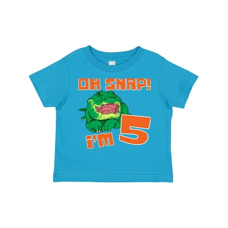 Inktastic Oh Snap! I m 5 Cute Green Alligator Gift Toddler Boy or Toddler Girl T-Shirt
Inktastic Oh Snap! I m 5 Cute Green Alligator Gift Toddler Boy or Toddler Girl T-Shirt