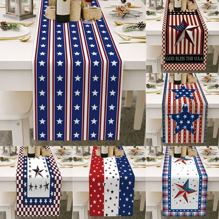 July 4th Holiday Patriotic Table Runners for American Independence Day Memorial Day Embroidered Stars American Flag Gnomes(13 × 70 Inches)
July 4th Holiday Patriotic Table Runners for American Independence Day Memorial Day Embroidered Stars American Flag Gnomes(13 × 70 Inches)