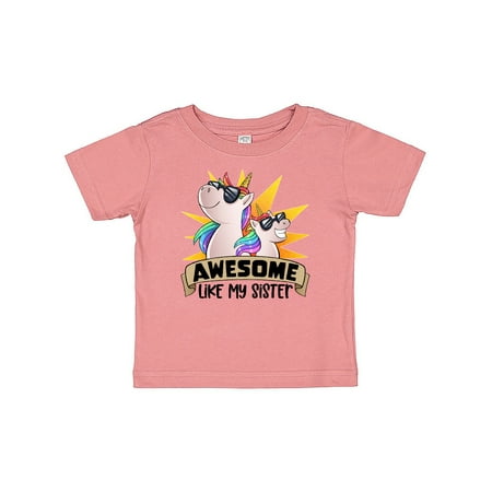 Inktastic Awesome Like My Sister Cute Unicorn Family in Sunglasses Gift Baby Boy or Baby Girl T-Shirt
Inktastic Awesome Like My Sister Cute Unicorn Family in Sunglasses Gift Baby Boy or Baby Girl T-Shirt