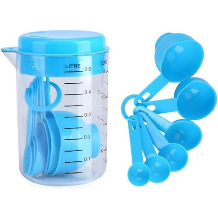 14Pcs Reusable Plastic Measuring Cups Spoons Kitchen Measuring Spoons Set Kitchen Measuring Cup Measure Tea Coffee Kitchen Utensil Blue
14Pcs Reusable Plastic Measuring Cups Spoons Kitchen Measuring Spoons Set Kitchen Measuring Cup Measure Tea Coffee Kitchen Utensil Blue