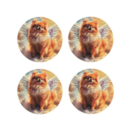 Leather Coasters Set of 4 - Cute Cloud Pomeranian Lightweight Non-Slip Drink Coasters for Desk Anti-Scalding Desk Cup Coasters for Office Table Decor Round Shape
Leather Coasters Set of 4 - Cute Cloud Pomeranian Lightweight Non-Slip Drink Coasters for Desk Anti-Scalding Desk Cup Coasters for Office Table Decor Round Shape