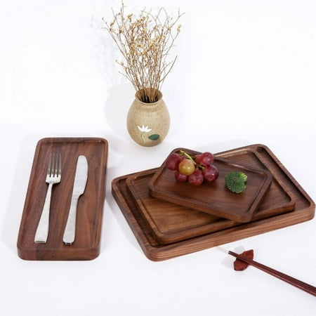 

CUTELOVE Natural Zebra Wood Modern Simplicity Serving Tray Kung Fu Tea Cutlery Trays Pallet Fruit Dessert Plate 9 Sizes Available