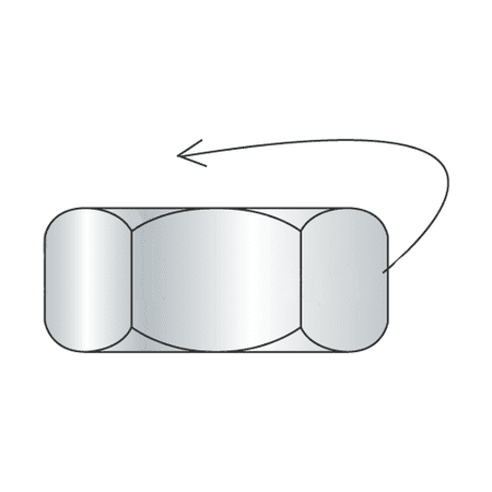 3/8-16 Left Hand Thread Hex Nuts / Steel / Zinc (Quantity: 1500 pcs)