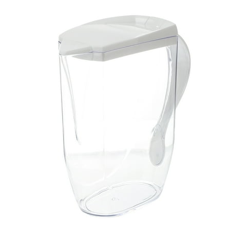 

Tinksky 2L Transparent Plastic Cold Water Kettle High Capacity Pitcher Juice Pot for Storing and Serving Beverage (Random Color)