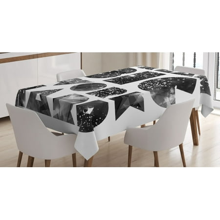 Indie Tablecloth Dream Big Work Hard Typography Design with Galaxy Outer Space Modern Quote Rectangular Table Cover for Dining Room Kitchen 52 X 70 Inches Black Grey White by Ambesonne
Indie Tablecloth Dream Big Work Hard Typography Design with Galaxy Outer Space Modern Quote Rectangular Table Cover for Dining Room Kitchen 52 X 70 Inches Black Grey White by Ambesonne