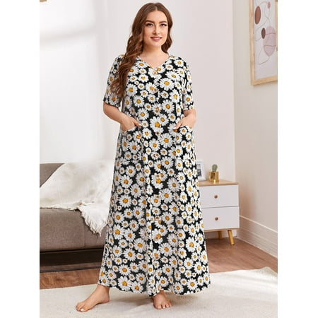 Women s Plus Floral Allover Print Button Front Pocket Detail Nightdress 4XL(20) Multicolor Casual F22001D
Women s Plus Floral Allover Print Button Front Pocket Detail Nightdress 4XL(20) Multicolor Casual F22001D