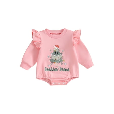 jaweiwi Baby Toddler Girls Christmas Casual Romper 0 3M 6M 12M 18M Long Sleeve Christmas Tree Santa Hat Letter Print Ruffle Jumpsuit
jaweiwi Baby Toddler Girls Christmas Casual Romper 0 3M 6M 12M 18M Long Sleeve Christmas Tree Santa Hat Letter Print Ruffle Jumpsuit