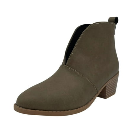 Boots Ankle For Women Chunky Women s Shorts Retro Shoes Leather
