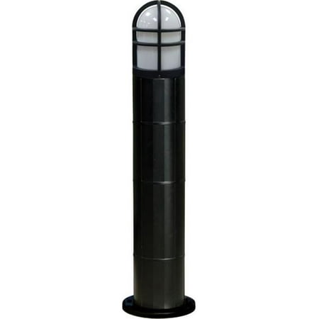 Dabmar Lighting D113-50-B-MT 50W Fiberglass Bollard with Metal Halide Lamp, Black - 42 x 10.25 x 10.25 in.