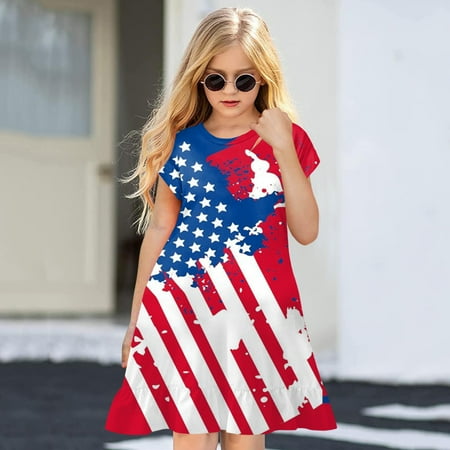 Aayomet Flower Girl Dress Toddler Kids Girl Fourth Of July Independent Day Star Stripes Prints Short Sleeves Party Princess Hot Pink 9-10 Years
Aayomet Flower Girl Dress Toddler Kids Girl Fourth Of July Independent Day Star Stripes Prints Short Sleeves Party Princess Hot Pink 9-10 Years