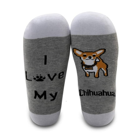 

MBMSO Funny Chihuahua Gifts 2 Pairs I Love My Chihuahua Socks Chihuahua Dog Lover Gifts Novelty Chihuahua Socks Chihuahua Mom Gifts for Women (2 pairs Chihuahua socks)