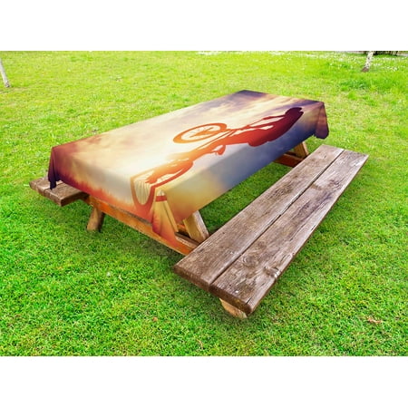 Modern Outdoor Tablecloth Dynamic Man on the Bike Performing Silhouette under Hazy Sunlights Hobby Image Print Decorative Washable Fabric Picnic Tablecloth 58 X 120 Inches Multicolor by Ambesonne
Modern Outdoor Tablecloth Dynamic Man on the Bike Performing Silhouette under Hazy Sunlights Hobby Image Print Decorative Washable Fabric Picnic Tablecloth 58 X 120 Inches Multicolor by Ambesonne