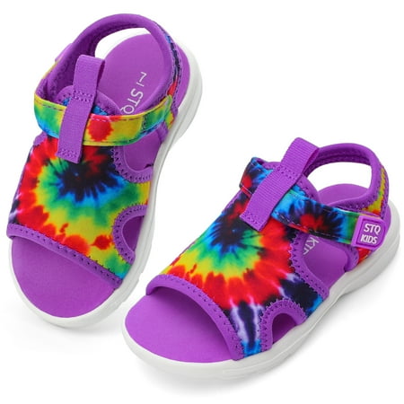 STQ Girls Sandals Outdoor Lightweight Hook And Loop Non Slip Beach Shoes For Toddler Spring And Summer
STQ Girls Sandals Outdoor Lightweight Hook And Loop Non Slip Beach Shoes For Toddler Spring And Summer