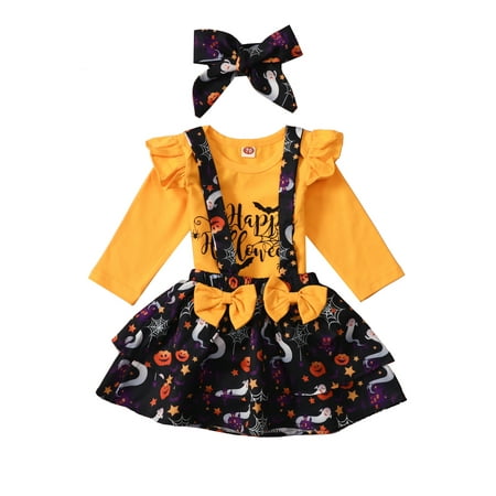 Bebiullo Newborn Baby Girls My First Halloween Romper Strap Skirt Bow Hairband Spider Print Pants Outfits Set
Bebiullo Newborn Baby Girls My First Halloween Romper Strap Skirt Bow Hairband Spider Print Pants Outfits Set