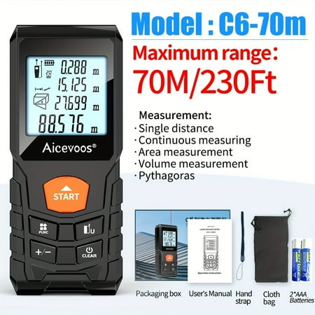 Estbridge Digital Laser Rangefinder 50M 70M 100M 120M Laser Distance Meter Trena Laser Tape Measure Roulette Range Finder
Estbridge Digital Laser Rangefinder 50M 70M 100M 120M Laser Distance Meter Trena Laser Tape Measure Roulette Range Finder