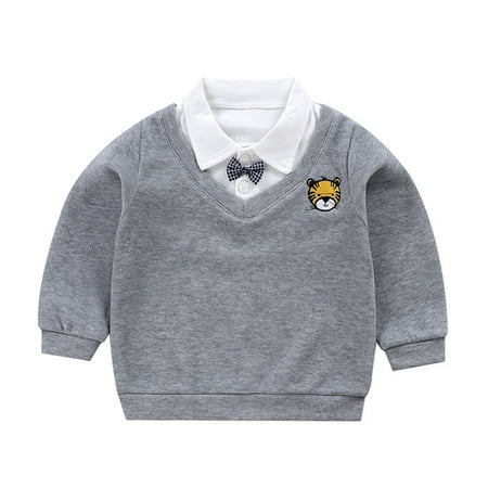 Little Boys Long Sleeve Gentleman Cute Cartoon Patchwork Bowknot Sweater Blouse Tops Outfits Clothes
Little Boys Long Sleeve Gentleman Cute Cartoon Patchwork Bowknot Sweater Blouse Tops Outfits Clothes