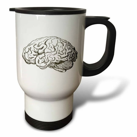 3dRose Brain Travel Mug 14oz Stainless Steel