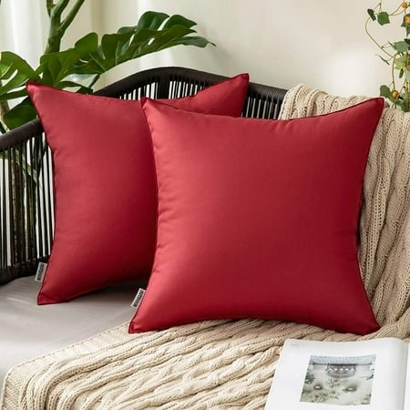 MIULEE Pack of 2 Decorative Outdoor Waterproof Pillow Covers Garden Cushion Sham Throw Pillowcase Shell for Spring Patio Tent Couch 16x16 Inch Wine Red
MIULEE Pack of 2 Decorative Outdoor Waterproof Pillow Covers Garden Cushion Sham Throw Pillowcase Shell for Spring Patio Tent Couch 16x16 Inch Wine Red