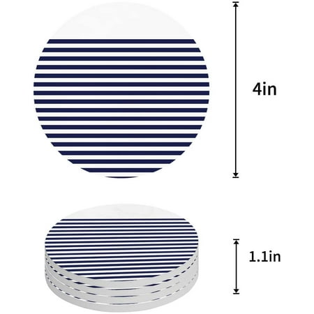 KXMDXA Blue and White Stripe Set of 4 Round Coaster for Drinks Absorbent Ceramic Stone Coasters Cup Mat with Cork Base for Home Kitchen Room Coffee Table Bar Decor
KXMDXA Blue and White Stripe Set of 4 Round Coaster for Drinks Absorbent Ceramic Stone Coasters Cup Mat with Cork Base for Home Kitchen Room Coffee Table Bar Decor